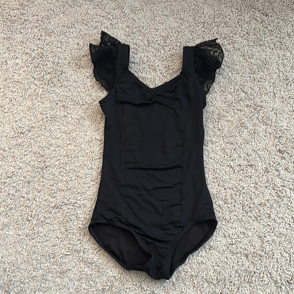 Kids Black Lace Sleeve One Piece